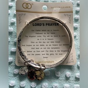 🎉2/10$ Silver-colour Lords Prayer bracelet with charms